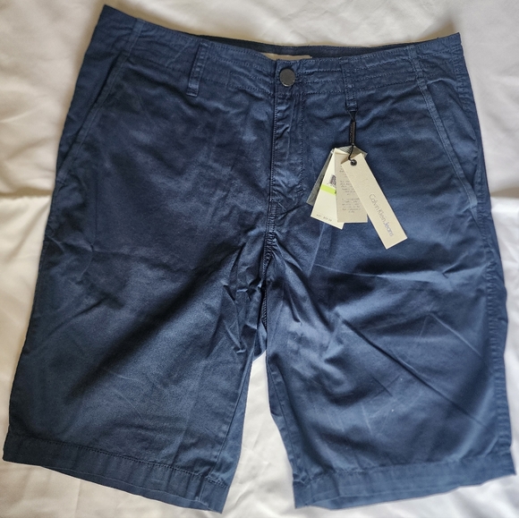 Calvin Klein Men's Navy Shorts Size M 100% cotton Retail $59.50 - Picture 1 of 5